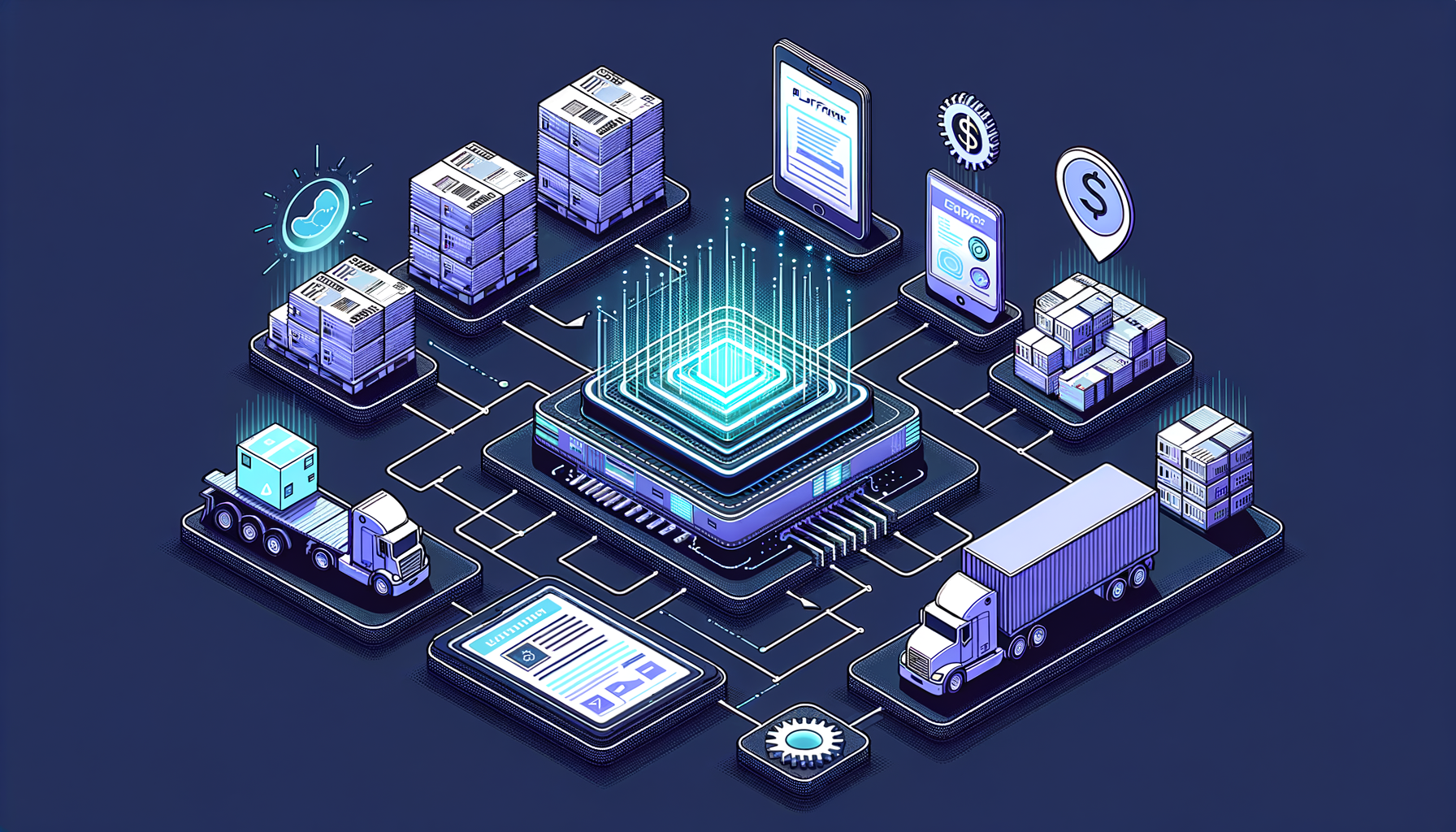 Freight data flowing into accounting systems